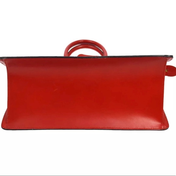 Authentic Louis Vuitton red Rivera EPI Satchel - Picture 4 of 4